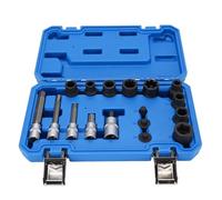 Set di prese per pinza per freni 17 pezzi Premium Cr MO in acciaio ad alta pressione Kit di rimozione della pinza per freno per freni per meccanica automobilistica e appassionati