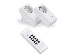 Set di prese radiocomandate conecto®: 2x prese radiocomandate e 1x telecomando, 1100 Watt, bianco
