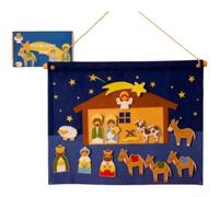 Set di presepe in feltro natalizio per giochi educativi per bambini | Narrazione interattiva, figure mobili, bambini coinvolgenti, creatore di ricordi di vacanza, gioco fantasioso