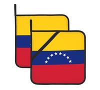 Set di presine con stampa bandiera del Venezuela, presine resistenti al calore, confezione da 2 guanti da cucina per forno, barbecue, microonde