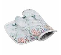Set di presine e presine da forno a forma di medusa, resistenti al calore, antiscivolo, per cucinare al barbecue, cuocere al forno, grigliare, pesce di mare, corallo e alghe marine.