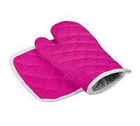 Set di presine e presine da forno giallo brillante, resistenti al calore, antiscivolo, per cucinare, cuocere al forno, grigliare, colore unito