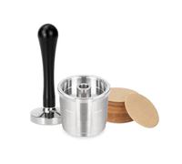 Set di pressa per tazze da caffè, include fogli filtranti e cialde pressa, adatto per un migliore controllo del sapore nelle cialde da caffè