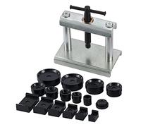 Set di Presse per Orologi, Strumento di Pressatura per Fondello di Orologi con Struttura Interamente in Metallo con Matrici di Diverse Dimensioni, Morsetto per Asta a Vite, per