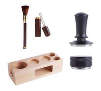 Set di Pressino per il Caffè - 5 Pezzi Strumento Universale Ergonomico e Antiscivolo,Kit per Stazione di Pressatura,per Cucina Studio Bar Bancone Negozio Ufficio Caffetteria