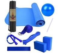Set Di Principianti Yoga | Yoga Matt Set Completo | Kit Di Fitness Con Accessori A Banda A SEFERA | Pacchetto Di Addestramento Con Matt Yogal Resistance Band Stretch Band Per Pilates Home Workout