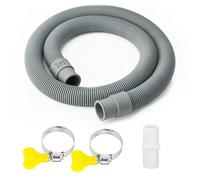 Set di prolunga per tubo di scarico per lavatrice, 1 m, con connettore e 2 fascette stringitubo Ø 20 mm, per lavastoviglie e lavatrice