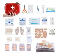 Set di pronto soccorso, mini armadietto da viaggio, 116 pezzi, borsa di emergenza piccola per esterni, casa, auto, posto di lavoro, campeggio, moto, bicicletta, escursionismo Carehabi Kit Pronto