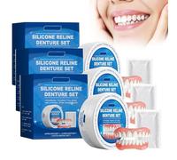 Set di protesi in silicone, denti in silicone, kit di protesi in silicone morbido, kit di protesi morbide per uomini e donne (3 set)