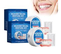 Set di protesi in silicone, denti in silicone, kit di protesi in silicone morbido, kit di protesi morbide per uomini e donne (set 2)