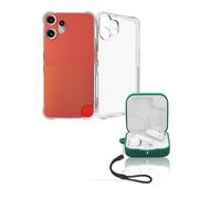 Set di protezione 2 in 1: custodia in TPU per Nothing CMF Phone 2 Pro, custodia in silicone CMF Buds 2 Wireless Earbuds - antipolvere, antiurto, con cordino, verde