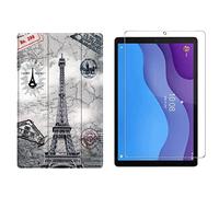 Set di protezione 2 in 1 per Lenovo Tab M10 2 ° 2020 TB-X306F TB-306X 10,1 pollici con custodia + pellicola protettiva in vetro temperato
