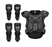 Set Di Protezioni Il Corpo Da Motocross, Regolabile Con Paraschiena, Gomitiere E Ginocchiere, Ideale Per Moto Da Cross Enduro Mountain Bike E Skateboard