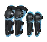 Set di protezioni per bambini, ginocchiere anticaduta regolabili, gomitiere, protezioni da corsa per pattinaggio, ciclismo, dirt bike, rollerblade, scooter, skateboard, motocross, ATV,Blue-Set