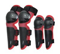 Set di protezioni per bambini, ginocchiere anticaduta regolabili, gomitiere, protezioni da corsa per pattinaggio, ciclismo, dirt bike, rollerblade, scooter, skateboard, motocross, ATV,Red-Set