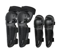 Set di protezioni per bambini, ginocchiere anticaduta regolabili, gomitiere, protezioni da corsa per pattinaggio, ciclismo, dirt bike, rollerblade, scooter, skateboard, motocross, ATV,Black-Set