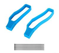 Set di protezioni per catena per bicicletta con protezioni in gomma, include 2 pezzi e fascette, adatto per mountain bike e bici da strada (blu)