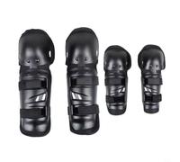 Set di protezioni per ciclismo con 2 ginocchiere e 2 gomitiere, imbottitura in EVA anti-collisione per MTB, sport all'aria aperta e fitness, colore nero