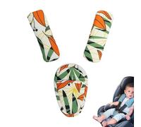 Set di protezioni per cintura di sicurezza per bambini, protezione per le spalle della cintura di sicurezza per bambini - Cintura di sicurezza morbida con spalline per cintura di sicurezza - Cuscinett