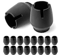 Set di protezioni per gambe di sedie, 16 pezzi, per gambe di sedie rotonde con Ø 12-16 mm, in nero, tappi per chair feet senza viti, inchiodatura, incollaggio