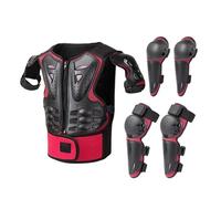 Set di protezioni per motocross per bambini, 5 pezzi, con gomiti e | Protezione pettorale per bambini, per bici, scooter, skateboard