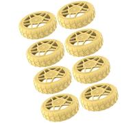 Set di protezioni per ruote in silicone progettate per proteggere dall'abrasione antiurto per aeroporti e stazioni ferroviarie bagagli, 8 pezzi in silicone, Giallo, One Size