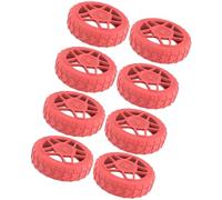 Set di protezioni per ruote in silicone progettate per proteggere dall'abrasione antiurto per aeroporti e stazioni ferroviarie bagagli, 8 pezzi, Rosso, One Size