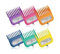 Set di protezioni per tagliacapelli compatibili con la maggior parte dei tosatrici Wahl e FX870, guide di ricambio per tagliacapelli con codice colore, da 1/16" a 5/16", set da 6 pezzi
