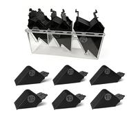 Set di protezioni per tagliacapelli da 10, 12, 14, 16, 18, 20, compatibili con la maggior parte dei tagliacapelli Wahl, guide di ricambio con organizer da 3,2 cm a 6,3 cm, set da 6 pezzi, colore nero