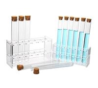 Set Di Provette In Vetro, Provette Con Supporto, Provette In Vetro Con Tappi Di Sughero, Provette Trasparenti Con Supporto In Acrilico, Kit Portaprovette 6 Fori(6-Hole 20 * 200 Rack Set)