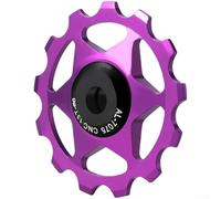 Set di pulegge a 11 denti e 13 denti per deragliatori da bicicletta utilizzando lega di alluminio di grado aerospaziale e cuscinetti metallici di precisione (viola 13T)