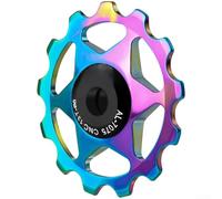Set di pulegge per deragliatore in alluminio leggero 11t 13t con cuscinetti in metallo di precisione, struttura cava ruota guida per una tensione regolare della catena su strada MTB (Vibrant 13T)