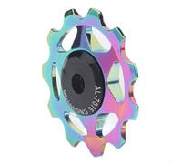 Set di pulegge per deragliatore in alluminio leggero 11t 13t con cuscinetti in metallo di precisione, struttura cava ruota guida per una tensione regolare della catena su strada MTB (Vibrant 11T)