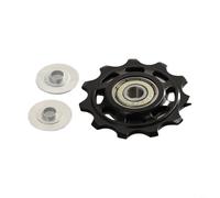 Set di pulegge per deragliatore posteriore in alluminio, 11 denti, 13 denti, per biciclette a 9 velocità, 10 velocità, 11 velocità, con cuscinetti sigillati di precisione (11T)