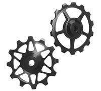 Set di pulegge per deragliatore posteriore, include ruote ibride in ceramica 12T e 14T con 4 cuscinetti per biciclette da montagna e da strada