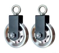 Set di pulegge silenziose in lega di alluminio per sistemi di staffa sospesa con rotazione a 360 ° e cuscinetti in acciaio al carbonio, per attrezzature da palestra domestica