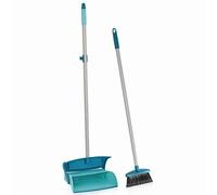 Set Di Pulizia 2 Pezzi + Contenitore Per Sporco Scopa A Mano Spazzola Pulente