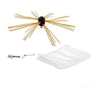 Set di pulizia del camino con testine in nylon per un'efficace rimozione di fuliggine e detriti, set da quattro pezzi