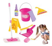 Set di pulizia del gioco di ruolo - Set di giocattoli da 12 pezzi, strumenti per la casa durevoli in materiale ABS, gioco di ruolo interattivo con simulazione realistica, giocattolo educativo per