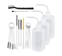Set di pulizia per aerografi da 24 pezzi, 4 flaconi e 21 pennelli per una soluzione efficace per la pulizia della vernice, set di spruzzatori a pressione