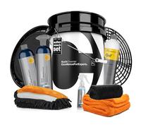 Set di pulizia per auto per esterni | Koch Chemie: secchio da 20 l + coperchio + inserto Grit Guard + Nano Magic Shampoo + Insect&DirtRemover + Gentle Snow Foam + Allround Quick Shine | Panno asciutto