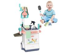Set di pulizia per bambini, 15 pezzi, con scopino, Duster e accessori | Immaginate, giocate a giocattoli Clleaning per bambini, ragazze | Compleanno U