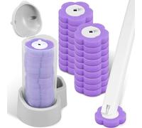 Set di pulizia per WC, usa e getta, con 18 fragranze marine intercambiabili, testine di ricarica per profumi marini, accessori per WC per bagno (grigio bush + 18 teste viola)
