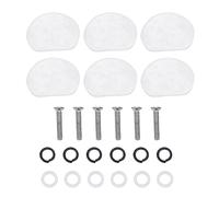 Set di Pulsanti Pioli di Accordatura della Chitarra Acrilica - Robusto e Resistente Ed Elegante Aspetto per Chitarre Acustiche/elettriche Standard (Perle bianche ovali)
