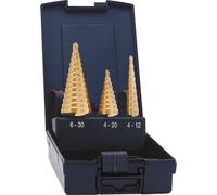 Exact 5351 HSS Kit punte a gradini 3 parti TiN Alberino a 3 facce 1 KIT