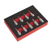 Sealey Set chiavi a bussola esagonali AK6240 - 9 pezzi metriche, attacco quadro 3/8"