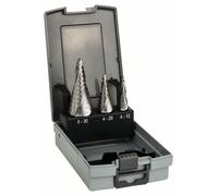 Bosch Set punte a gradino HSS 3 pezzi Ø 4-12/4-20/6-30 mm codolo tripla superficie per metallo