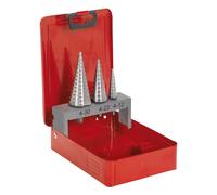 HSS M2 Step Set Punte Trapano 3pc Doppio Flute AK4733 Sealey Nuovo