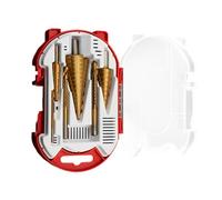 Set di punte a spirale multistadio, in acciaio ad alta velocità, con 3 livelli, in 3 misure, per la lavorazione dei metalli, resistente al calore