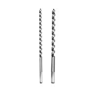 Set di punte a trivella extra lunghe per trapano, esagonali, 6 mm/8 mm x 230 mm, in acciaio inossidabile, a spirale, per legno, mattoni e plastica (2 unità)